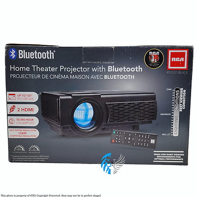 #ad RCA Bluetooth 1080P Home Theatre Projector 2x HDMI 1x A V 1x VGA RPJ107 Black™ $37.43