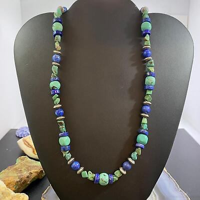 #ad Carolyn Pollack Sterling Ocean Tones Multi Gemstone Necklace 24quot; 27quot; $120.00