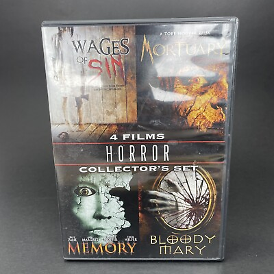 #ad 4 Horror Films DVD Wages Of Sin Mortuary Memory Bloody Mary Rare Collection $12.99
