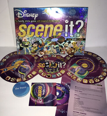 #ad Disney Scene It? DVD Family Board Game by Mattel 2004 Edition Complete Pixar $18.99