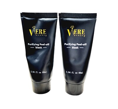 #ad 2 Pack VERE Face Charcoal Mask Purifying Peel off Black Mask 2oz 60ml SEALED $16.08