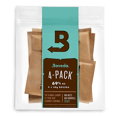 Boveda 69% RH 2 Way Humidity Control Protects amp; Restores Size 60 4 Count $19.99