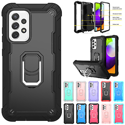 #ad For Samsung S20 FE A02s A12 A52 A32 A72 Case Shockproof Rubber Ring Stand Cover $9.99