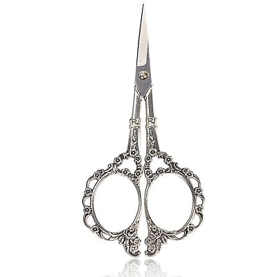 #ad Vintage European Style Plum Blossom Scissors For Embroidery Sewing Craft Ar $15.19