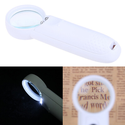 #ad 15X Handheld Glass Loupe 2 LED Jewelry Magnifier Magnifying Glass repair ToS:MF $3.79