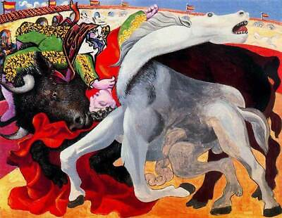 #ad 1933 Bullfight Death of the Toreador by Picasso art painting print $8.99