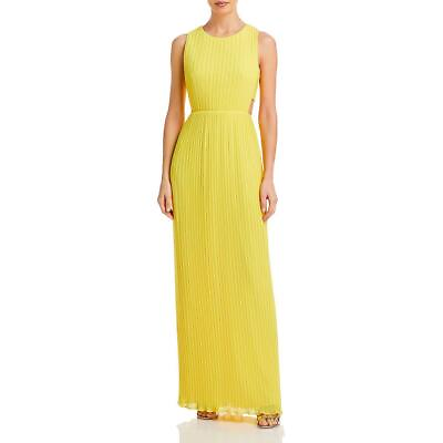 #ad BCBGMAXAZRIA Womens Yellow Sleeveless Maxi Evening Dress Gown 16 BHFO 9635 $46.99