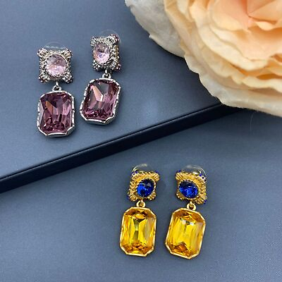 #ad Dual color optional commuter style light luxury Rhinestone inlaid alloy plated e $29.99