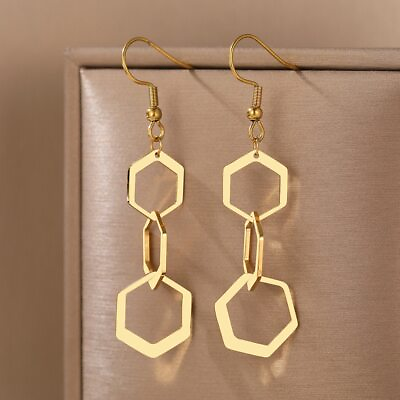#ad Women#x27;s Fashion Jewelry Gold Or Silver Geometric Dangle Drop Earrings 1 285 $11.66