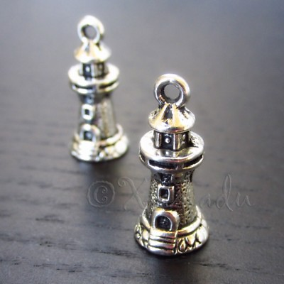 #ad Lighthouse Charms 20mm Antiqued Silver Plated Pendants C0461 10 20 Or 50PCs $2.50