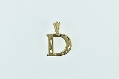#ad 14K D Letter Initial Monogram Name Personalized Charm Pendant Yellow Gold *95 $89.95