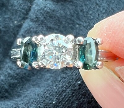 #ad Rare sapphires and diamond engagement ring $2000.00