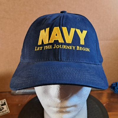 #ad Navy Blue Gold US Navy Adjustable USN Embroidered Military Baseball Cap USA $8.00