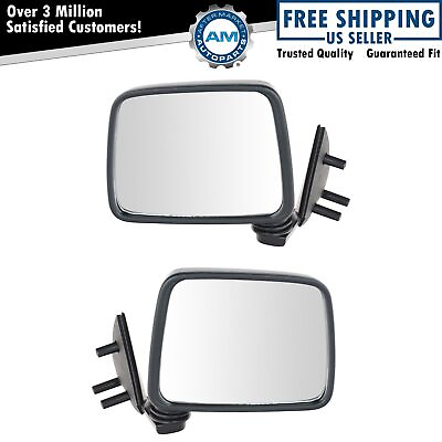 #ad Black Manual Side View Mirror Left Right Pair Set For Pathfinder D21 Truck $32.60