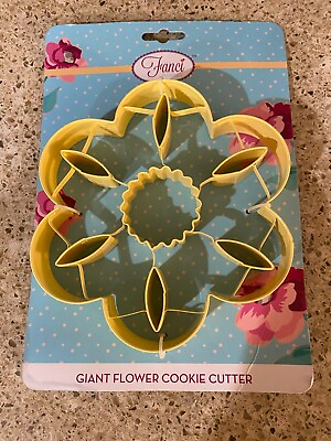 #ad Captivate Fanci Giant Flower Yellow Large Cookie Cutter 6quot; X 6.7quot; PTFE PFOA Free $15.99