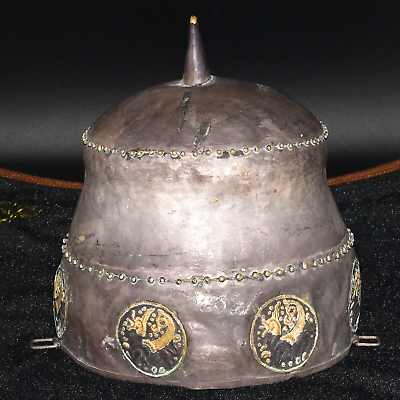 #ad Large Ancient Near Eastern Sasanian Silver Helmet with Gold Gilding 224 652 AD $1000.00