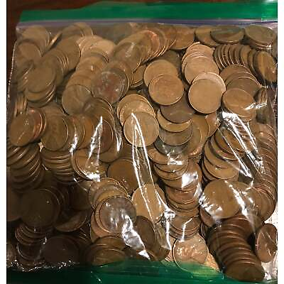 #ad Unsearched Bag Of 500 Lincoln Wheat Penny Cents: 10 Rolls $52.99