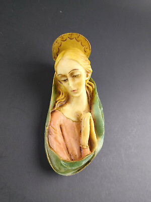 #ad Vintage Figurine Ornament Praying Woman Virgin Mary Pendant Sanmyro Taiwan $12.00