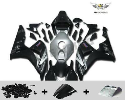 #ad MS Injection New Silver Black Fairing Fit for Honda 2006 2007 CBR1000RR z0118 $579.99