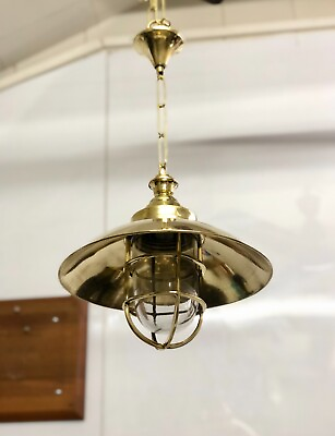 #ad #ad Vintage Style Chandelier Brass Metal Ceiling Pendant Light with Shade Lot of 2 $271.00