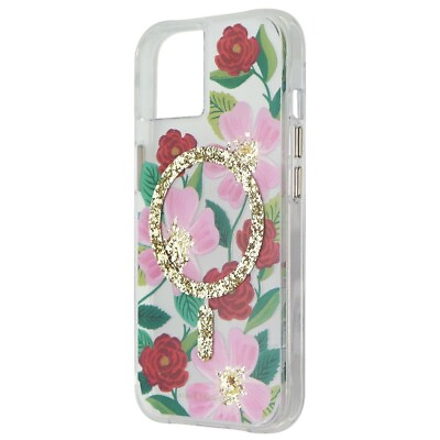 #ad Rifle Paper Co. Series Case for MagSafe for iPhone 14 Rose Garden Gold $6.59