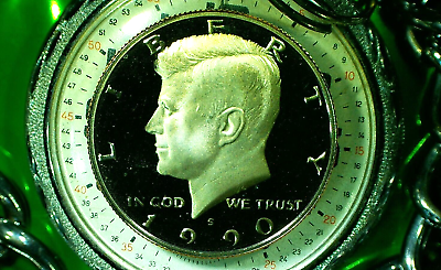 #ad UNITED STATES 1990 quot;Squot; JFK PROOF CLAD HALF DOLLAR COIN KM#202b $8.50
