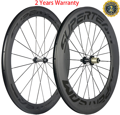 #ad Front 60mm Rear 88mm Carbon Wheels Road Bike 700C Bike Carbon Wheelset 3K Basalt $390.50