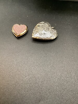 #ad Two Heart Lockets 1 Gold Tone amp; 1 Silver Tonel $8.00
