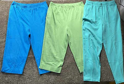 #ad Women’s Breckenridge Capris Pants Lot Large 3 Pairs Cotton Blend $19.99