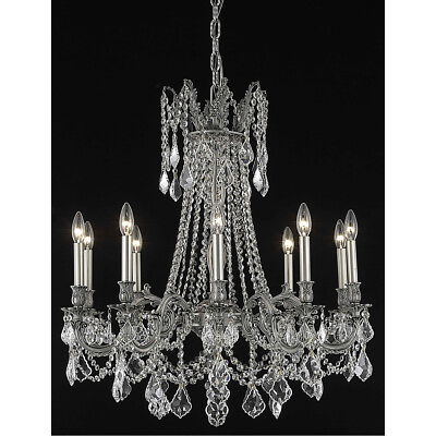 #ad CRYSTAL CHANDELIER DINING LIVING ROOM KITCHEN ISLAND FOYER 10 LIGHT FIXTURE 31in $4026.03