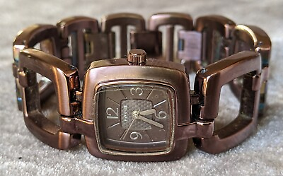#ad Unique Fossil ES 2278 Women#x27;s Chocolate Colored Stainless Steel Watch $17.95