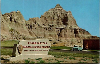 #ad Vintage Postcard Park Headquarters Bad Lands National Monument South Dakota SD $7.00