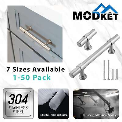 #ad Brushed Nickel Modern Cabinet Handles Bar Pulls Kitchen Hardware Stainless Steel $97.13