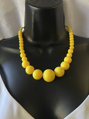 #ad New Sophia Collection Yellow Beaded Necklace. $5.60