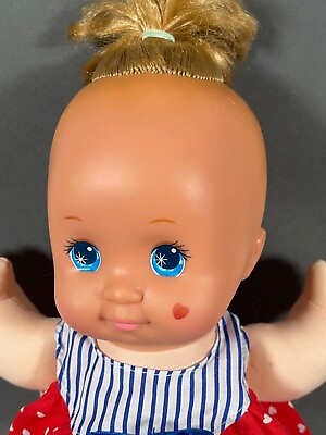 #ad Vintage Mattel MAGIC NURSERY Baby Doll Magic Kiss Heart 1989 $19.94
