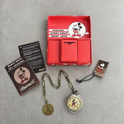 #ad Ingersoll 30 Mickey Mouse Collection Pocket Watch Disney $324.18