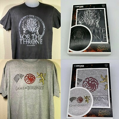 #ad Game of Thrones T Shirt HBO Licensed NEW SEALED Sizes XL L M T shirt Black $5.99