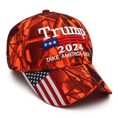 #ad Trump 2024 Hat Donald Trump Hat Take America Back MAGA USA 7 7 5 8 Camo red $21.53