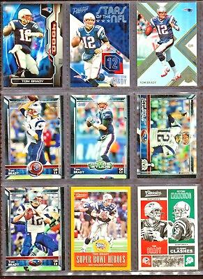 #ad TOM BRADY 2015 17 LOT OF 9 Topps and Panini Football Listed Below AAA $32.95