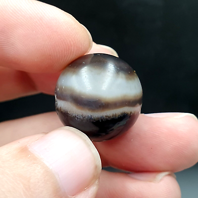 #ad Antique Ancient INDO Himalaya Agate stone Bead Suleimani Agate 19.8mm $55.00