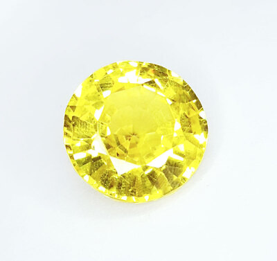 #ad Natural Yellow Sapphire 8 10 Ct Loose Gemstone Certified Round Sapphire Gem S47 $25.77