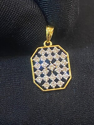 #ad 0.98 Cts Round Brilliant Cut Natural Diamonds Octagon Pendant In Solid 14K Gold $2031.36