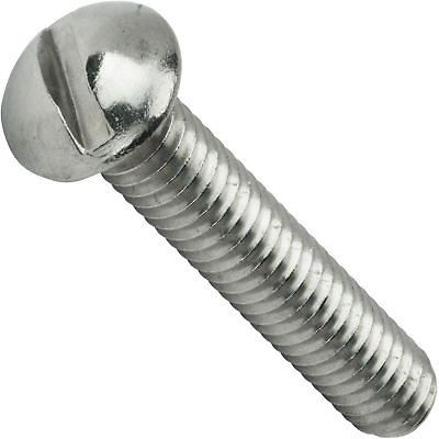 #ad 2 56 Round Head Machine Screws Slotted Drive Stainless Steel All Lengths $40.86