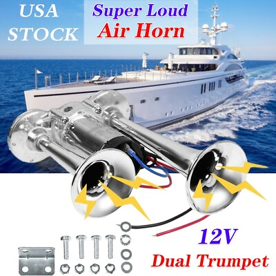 #ad Air Train Horn Kit for Truck Car Super Loud 1000DB 12V Electric Trains Horns US $35.78