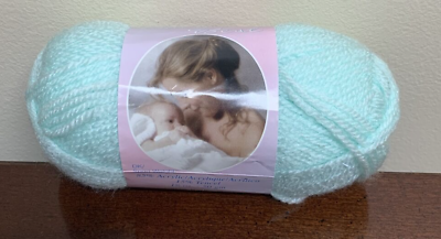 #ad Mary Maxim Baby’s Best Acrylic Yarn 006 Mint Green 1.75 oz. 50gm Fine DK Sport $5.99