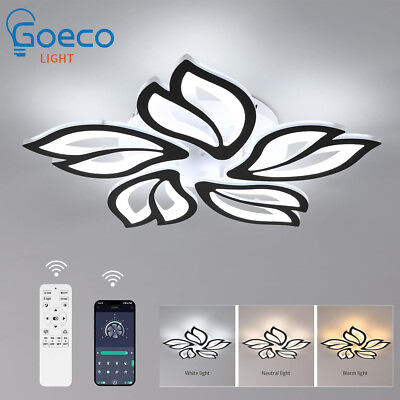 #ad Modern LED Ceiling Light Lamp Dimmable Chandelier Living Room Remote HomeFixture $47.59