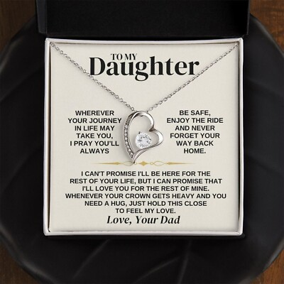 #ad To My Daughter Necklace Necklace From Dad to Daughter Forever Love Necklace $19.99