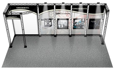 #ad TRADE SHOW BOOTH DISPLAY CUSTOM 10#x27; x 20#x27; POP OUT BANNER STAND INLINE CROSSWIRE $5871.46