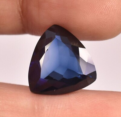 #ad 6 Ct NATURAL Flawless Blue Sapphire Trillion CERTIFIED Loose Gemstone New $23.46