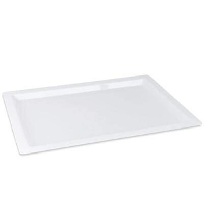#ad Elegant Rectangular White Plastic Tray 12quot; x 18quot; 1 Pc. Reusable Serving... $15.09